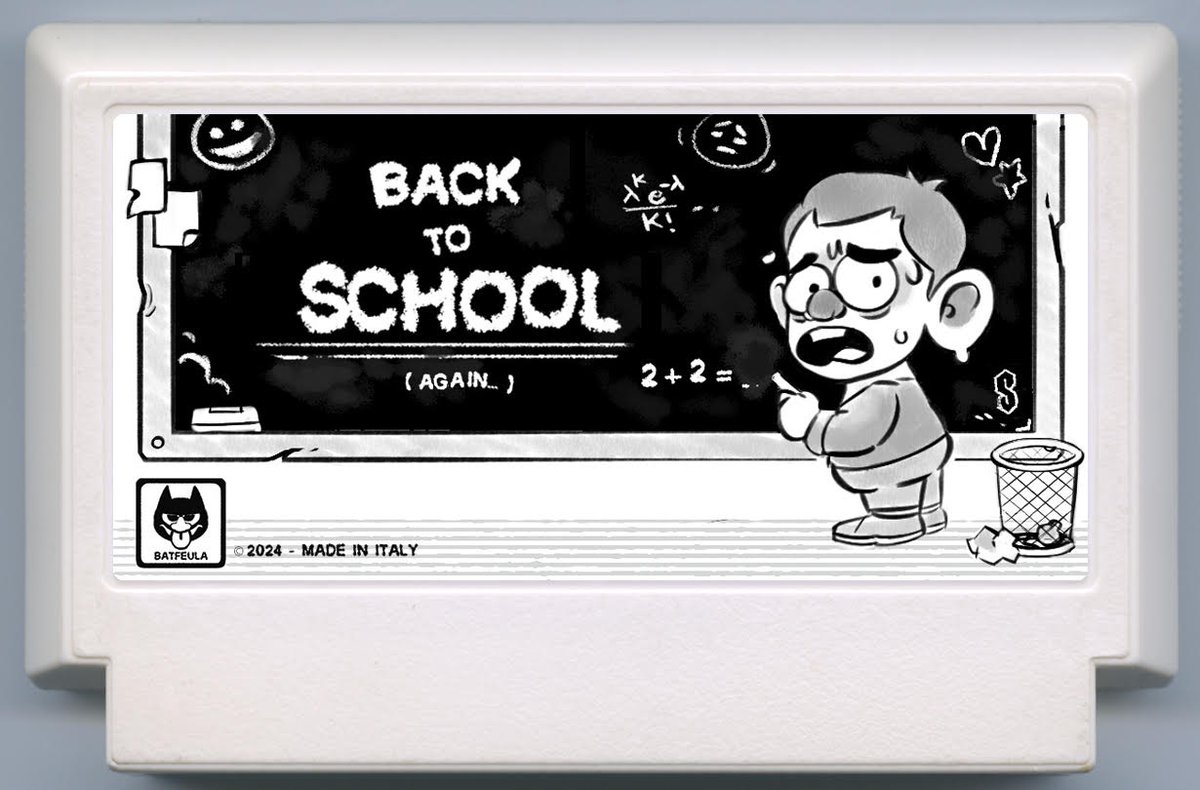 In my entry for MyFamicase 2024 a curse has taken you back to your teenage years and now you must repeat the high school 😱😱😱 Classwork, blackboard questions, awkward love proposals, all this in a gripping visual novel for NES! Will you play it?