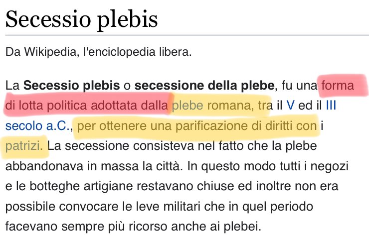 Il motivo per cui l’astensione dal voto è l’unico strumento, in caso di tarocchi elettorali e/o un sistema politico che non permette di cambiare le cose, per cambiare le cose? LA STORIA! Si chiama Secessio Plebis: il popolo romano così sconfisse i don Rodrigo di allora!