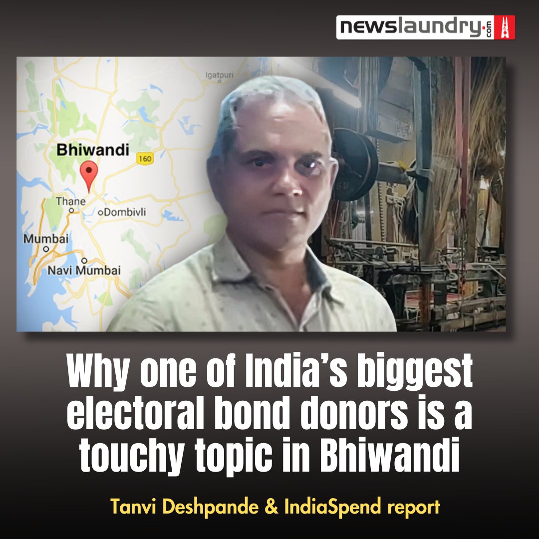 One of India's largest electoral bond donors, Torrent Power, entered Bhiwandi in 2007 as a power distribution franchise and locals say power bills have doubled or tripled since the franchise was brought in. @worthwords01 & @IndiaSpend report. newslaundry.com/2024/05/06/why…