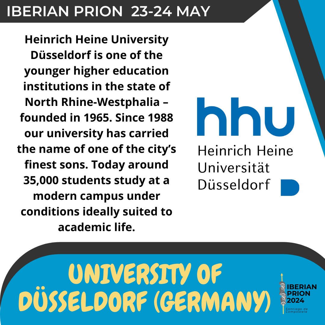 ❗️Latest News! We are pleased to announce another speaker, Carsten Korth, from University of Düsseldrof.

🗓️Professor Korth's lecture will close the first session of the conference on 23 May 2024. 

Don't miss it!

#IberianPrion2024 
#Santiagodecompostela
#prion
#priondiseases