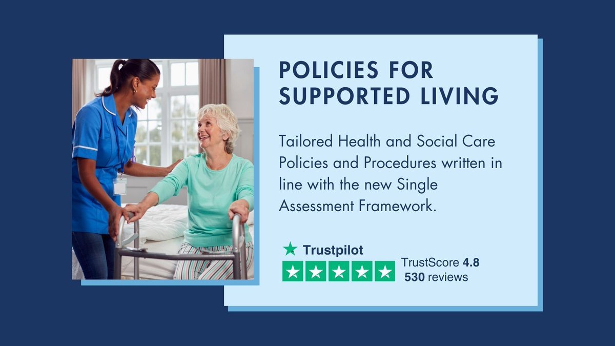 Policies for Supported Living Services - buff.ly/40TGvxl  

DOWNLOAD YOUR FREE SAMPLE PACK

Be ready for CQC's new single assessment framework. 

#adultcare #CareManager #caremanagers #cqccompliance #socialcare