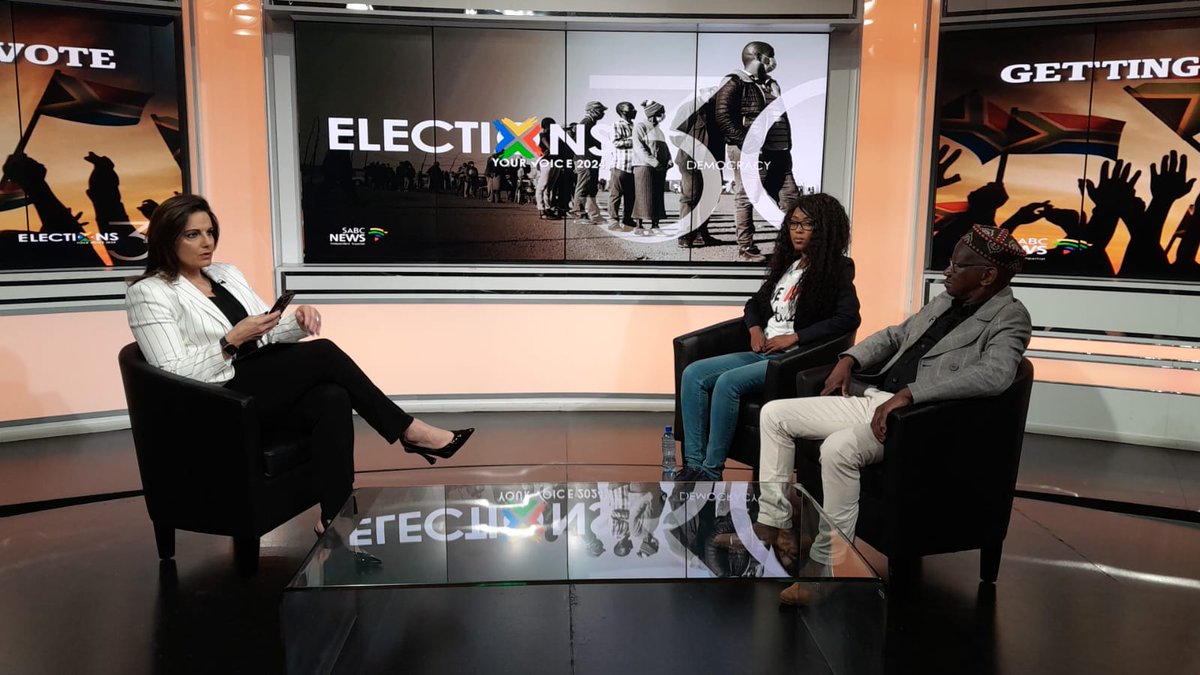 @activateza Executive Director, Tebogo Suping & MRM COO, Seth Mazibuko w @LeanneManas @MorningLiveSabc 1. Youth voter registration remains stagnant. 2. Less than half the country's youth registered to vote. #charterofelectionethics #actethicallyvoteresponsibly #SAelections24