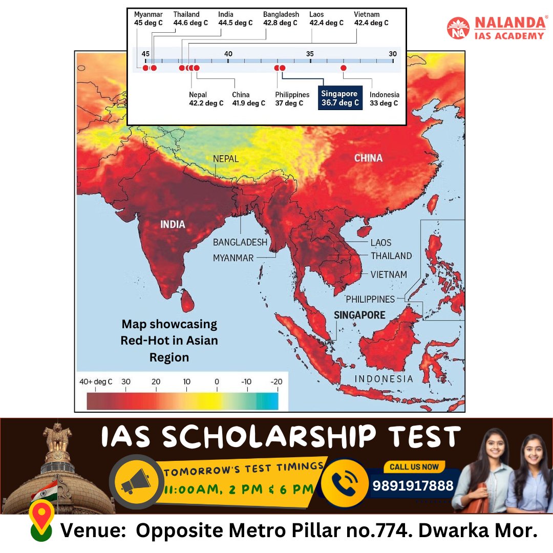 Red-Hot in Asian Region (show in map) #redhotasianregion #asianregion #globalwarming #summer #doyouknow #didyouknow #examtips #exam