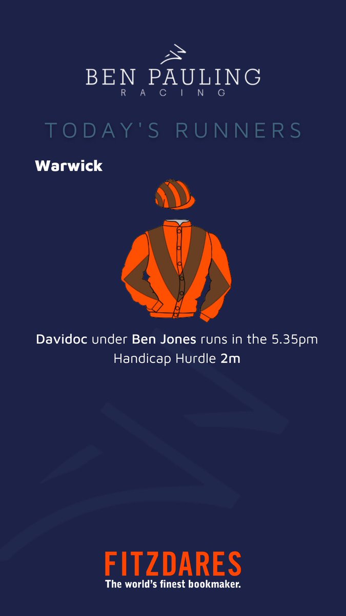 1️⃣ runner today at @WarwickRaces