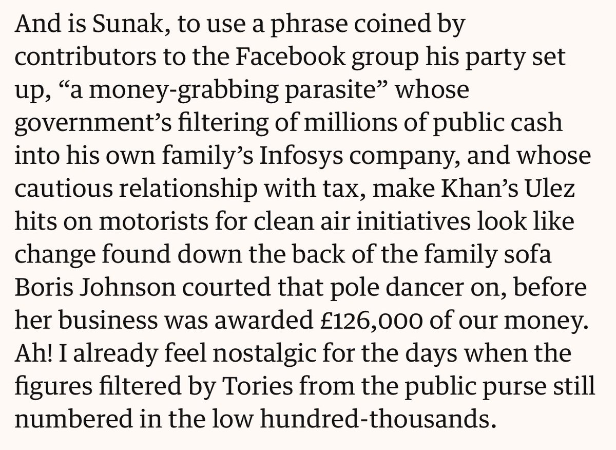 Stewart Lee’s Observer piece reports upon the livestream satire that is Sunak’s rotten, corrupt, and now crumbling, empire of deception. theguardian.com/commentisfree/…