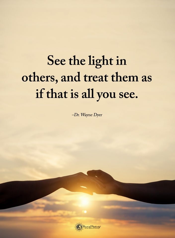 Keep the light in others and treat them as if it's all you see. Spread kindness and watch it multiply. #SpreadLove #BeKind #ChoosePositivity #KindnessMatters #Inspiration #ThinkBIGSundayWithMarsha
