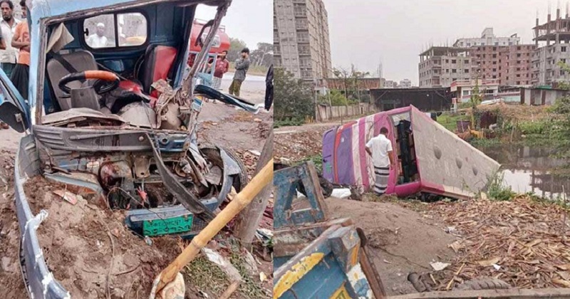 যাত্রাবাড়ীতে বাস-পিকআপভ্যান সংঘর্ষ, প্রাণ গেল দুইজনের