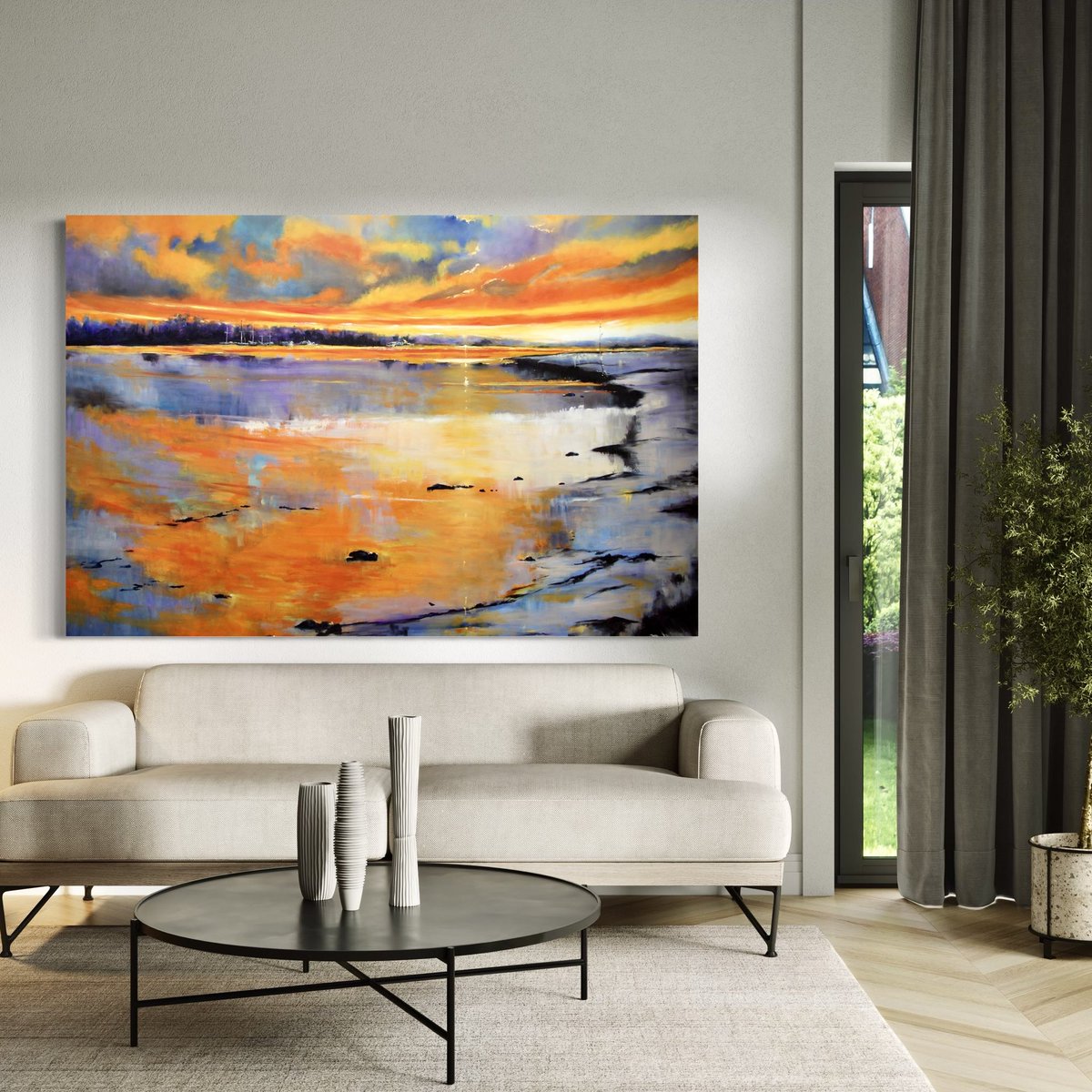 “Dusk At Goa”
Oil on linen canvas 
60” X 48”
$ 5,960

Available @SaatchiArt .
🔗Link below ⬇️ 

saatchiart.com/art/Painting-D…
#contemporarylandscape #artcollector #landscapepainting #artforyourhome #interiordesign #nidhibhatia_art #saatchiartist #pientura #artforsale