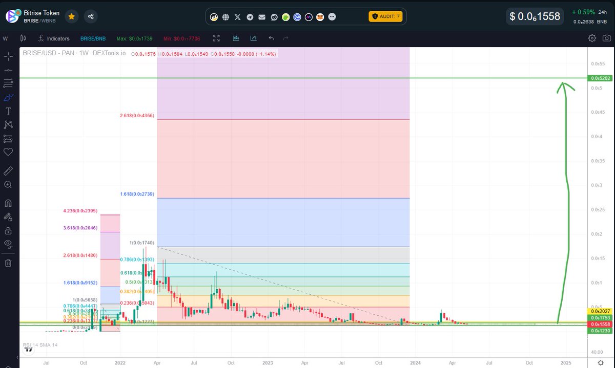 Gmonday #BRISE 💪 Analyzing the past if #BTC follows the last cycle, it can reach $225K in this one so 3,5X from $64K. If #BRISE follows the last cycle, it can reach $0.0000052 with MC about 2B in this one so 34X from $0.00000015. I think #BRISE it could be higher getting an ATH…
