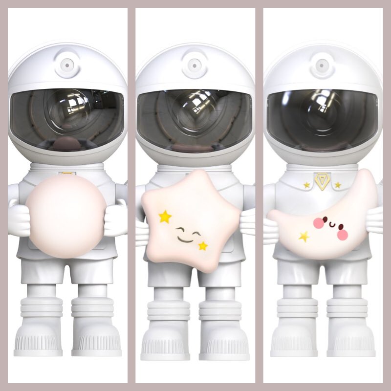 xinxiangxue's tweet image. 🧑‍🚀宇航员星空灯投影仪系列

✨站姿宇航员：抱球款🌕   抱星款⭐️  抱月款🌙

✨站姿手电宇航员款🔦

✨坐姿宇航员：抱星球款🌕

✨蓝牙音乐宇航员星空灯

#宇航员星空灯 #astronautprojector #nightlight #creativelighting #lampforlight #atmosphere 
#starrysky #projector