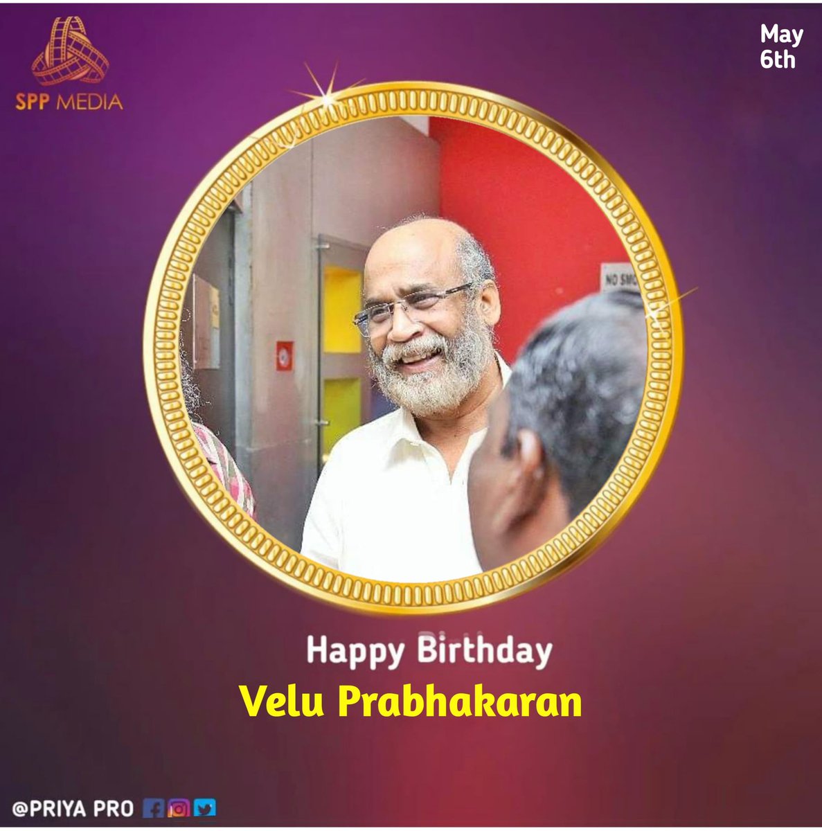 Wishing Ace Film Maker, Actor , Producer #VeluPrabhakaran Sir, A Very Happy Birthday. Wishes From Team @spp_media @PRO_Priya #HappyBirthdayVeluPrabhakaran #HBDVeluPrabhakaran #FilmMaker #Kollywood