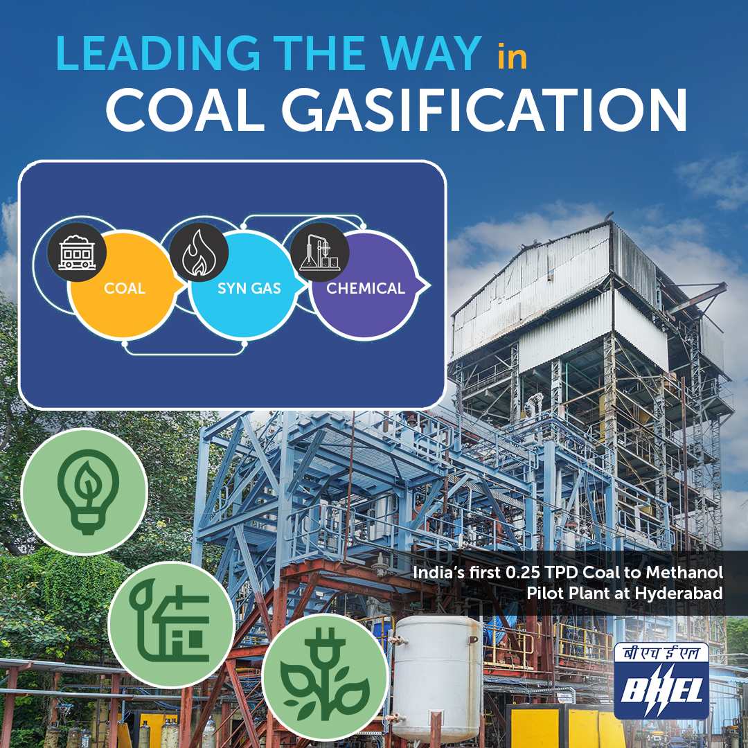 BHEL committed to India’s ‘Aatmanirbhar Bharat’ Initiative with its Coal Gasification Technology 🌿💡 #BHEL has pioneered the development of indigenous coal gasification technology and has entered into a strategic partnership with Coal India Limited (CIL), which aims to reduce…