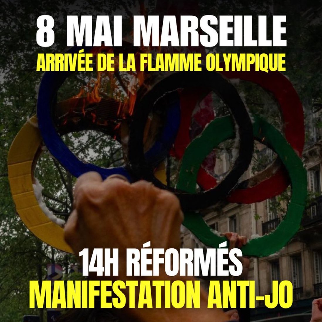 Le 8 Mai, Marseille célèbre l’arrivée de la flamme olympique 🔥 📸@LesInsurges_ #JO2024 #MacronDestitution