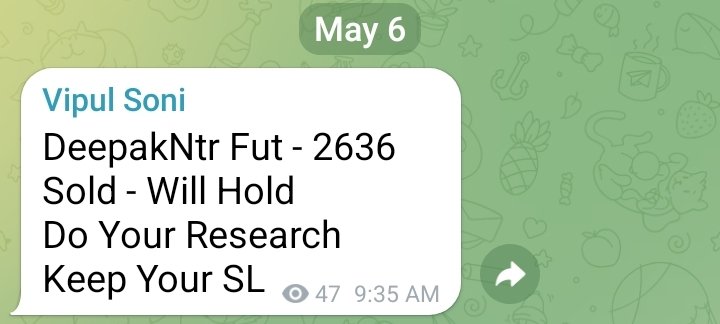 DeepakNtr Fut - 2560 ✨
Target ✔️ in Intraday