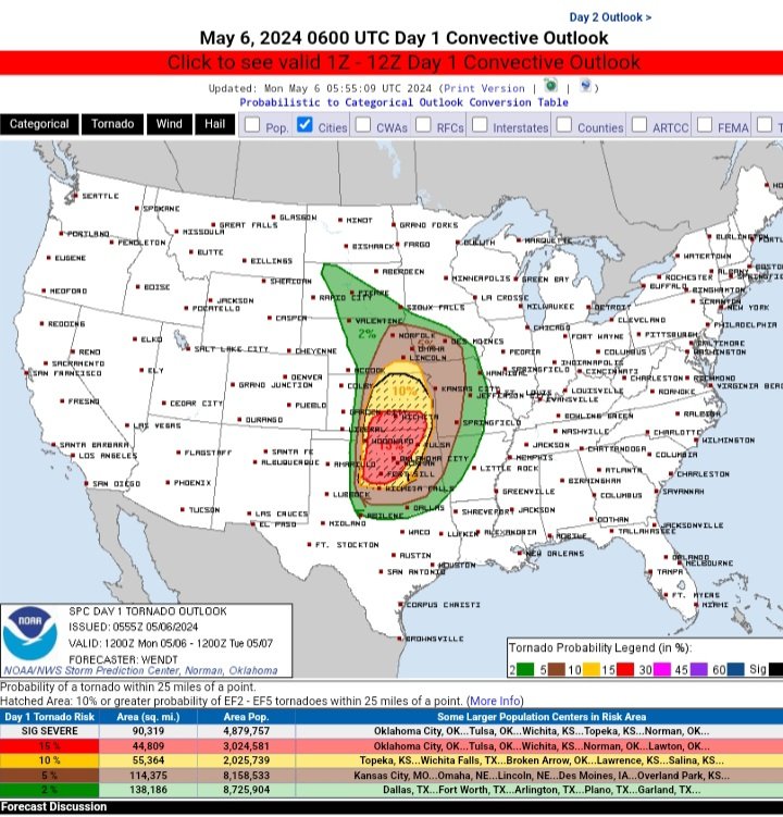 A significant tornado outbreak could occur across Oklahoma and Kansas later today. <a href="/WeatherHolidays/">WeatherHolidays</a> tornado tours, who I'll be driving for in early June, are heading into the risk area today on day 1 of tour 1. Stay safe guys!