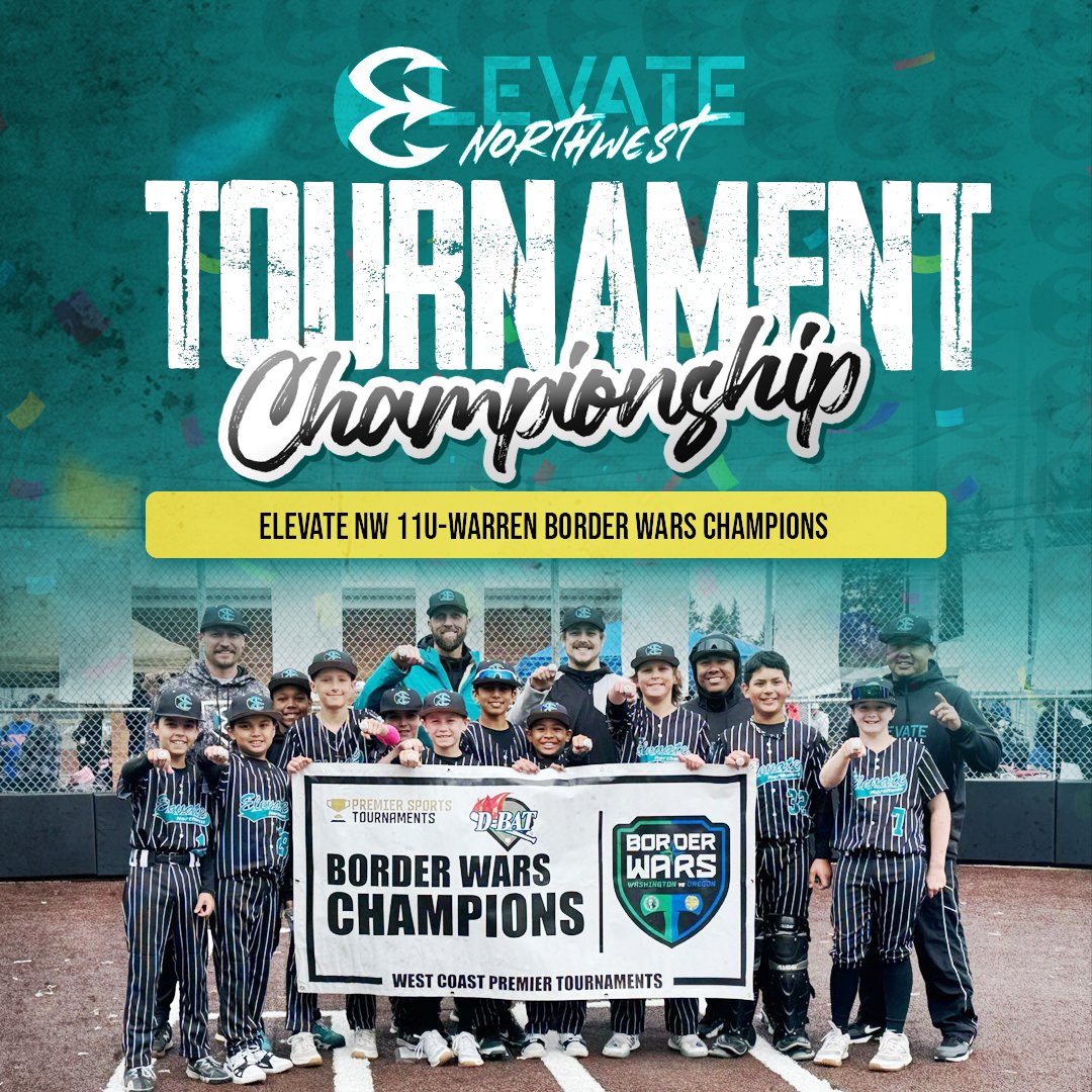 Congrats to Elevate NW 11u-Warren who took home the Border Wars Champions