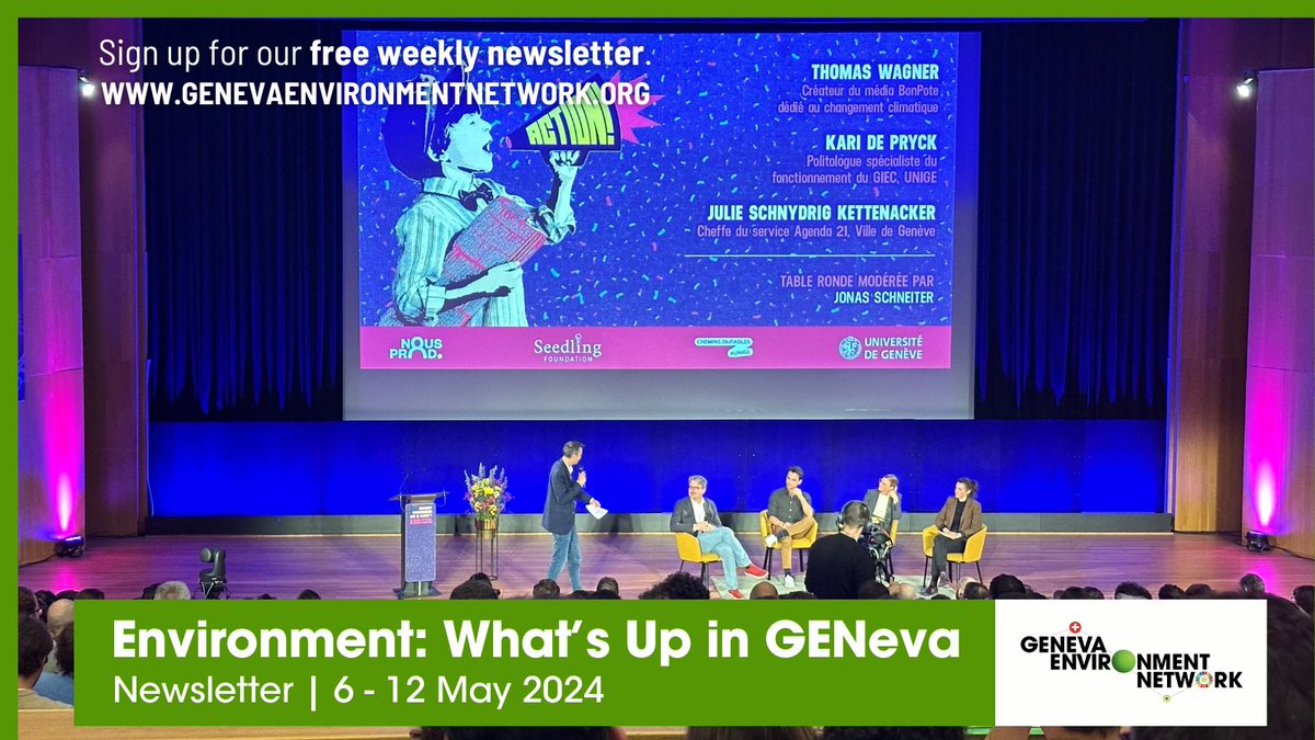 #Environment: What's Up in #GENeva from 6 - 12 May?

✅ Road to #OEWG3 #SPPCWP
✅ #HNPW2024
✅ #WPFDGeneva2024
✅ Birds of Lobito & #Wetlands
✅ #PlasticsTreaty #INC4 Outcomes
✅ #HRC56 Preparations
✅ & more

Check events, #jobs, suggestions & more ▶️ tiny.cc/GEN6-12May24