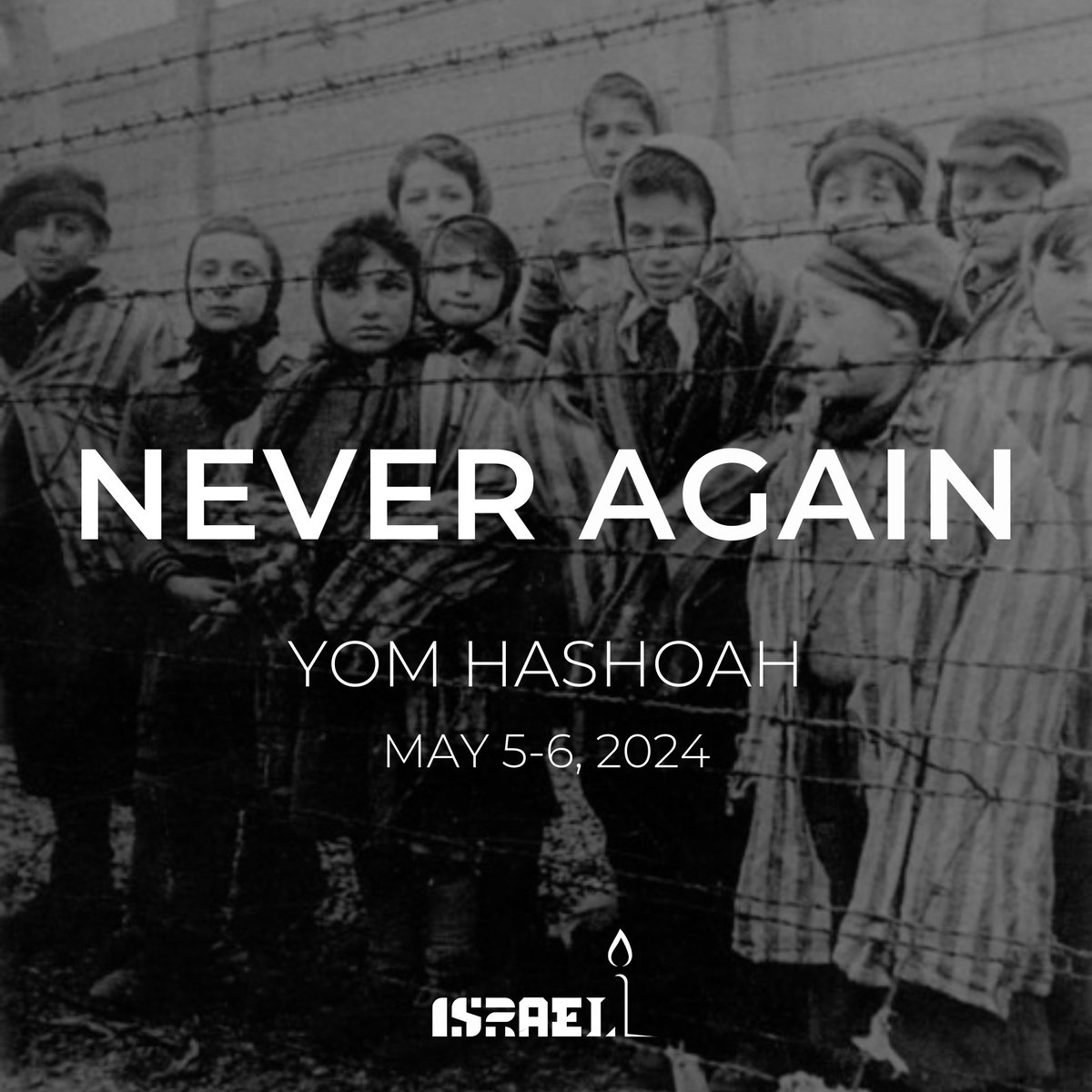 Today marks Holocaust Memorial Day. Let us remember the 6 million. Never again.