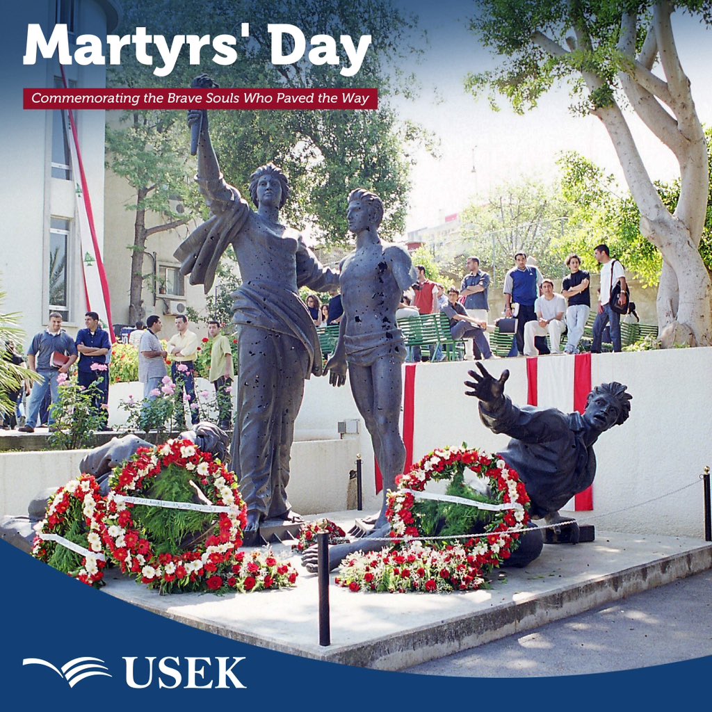 USEKOfficial's tweet photo. In the heart of our university's archives, lies the story of Lebanon's martyrs, etched in history, remembered with reverence, teaching the spirit to honor sacrifice and cherishing the legacy of resilience.​

#USEK #JourneyOfTransformation #MartyrsDay #Lebanon #TeachTheSpirit https://t.co/T6iq5kj5xo