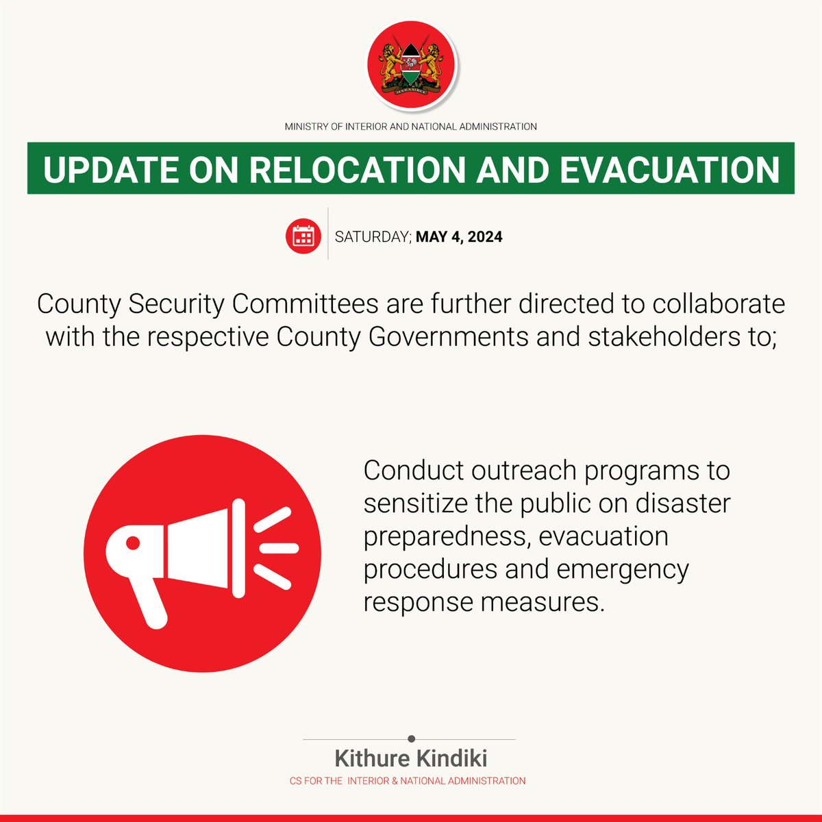 phelah_phelix's tweet photo. Interior Cabinet Secretary Kithure Kindiki- Collaboration among security agencies, County Governments, and stakeholders strengthens flood mitigation and emergency response efforts, maximizing resources and expertise.
#MitigatingFloodsEffects https://t.co/gol4hEoWT7