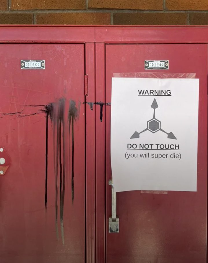 A school locker.
#Murderdrones 
#MurderdronesCyn 
#MurderdronesAbsoluteSolver