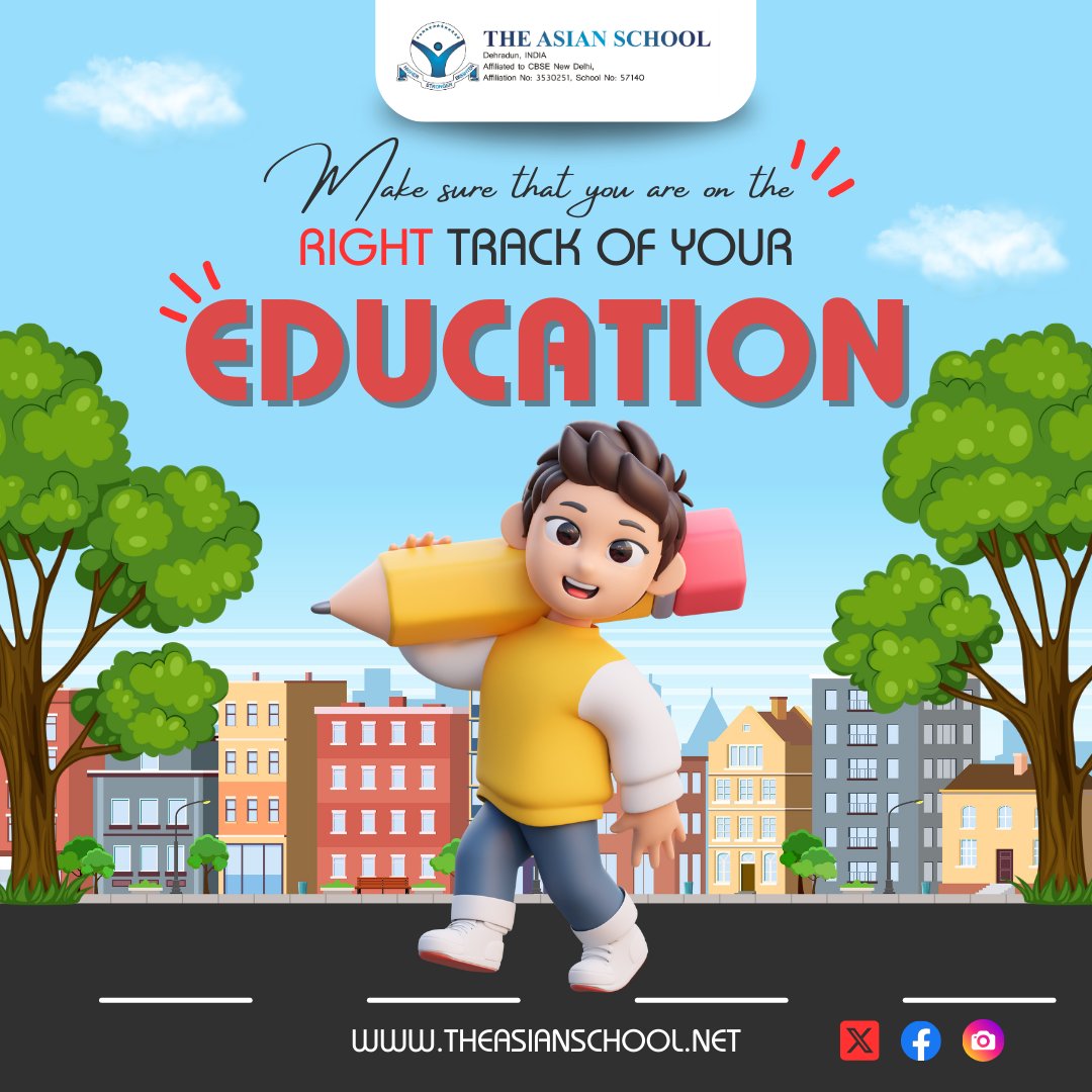 Stay on the right track with your education journey. Let us guide you to success.

🌐 theasianschool.net

#theasianschool #educationpathway #guidancetosuccess #ontherighttrack #educationaljourney #successnavigator #educationgoals #learningpathway #academicsuccess