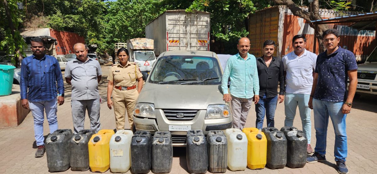 #Pune : State Excise Department Cracks Down On #IllegalLiquor Operations In #Mhalunge, Seizes Goods Worth Over Rs 2 Lakhs The State Excise Department has intensified its crackdown on illegal liquor operations, seizing goods worth over Rs 2 lakhs in various raids across the…