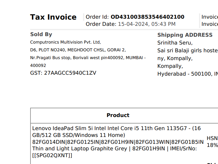 @flipkartsupport @jagograhakjago @TSConsumers @consaff @Cybercellindia @CmplLtd @Flipkart @Lenovo_in  all are fraud companies.
First they deliver faulty & to replace the same they are giving excuses since 15 days.
While purchasing it showing MBTECHNOLOGIES
But billing made from @CmplLtd, why?
@TechnicalGuruji @aayush_a6 @TechCrunch 
#Flipkart #Fraud