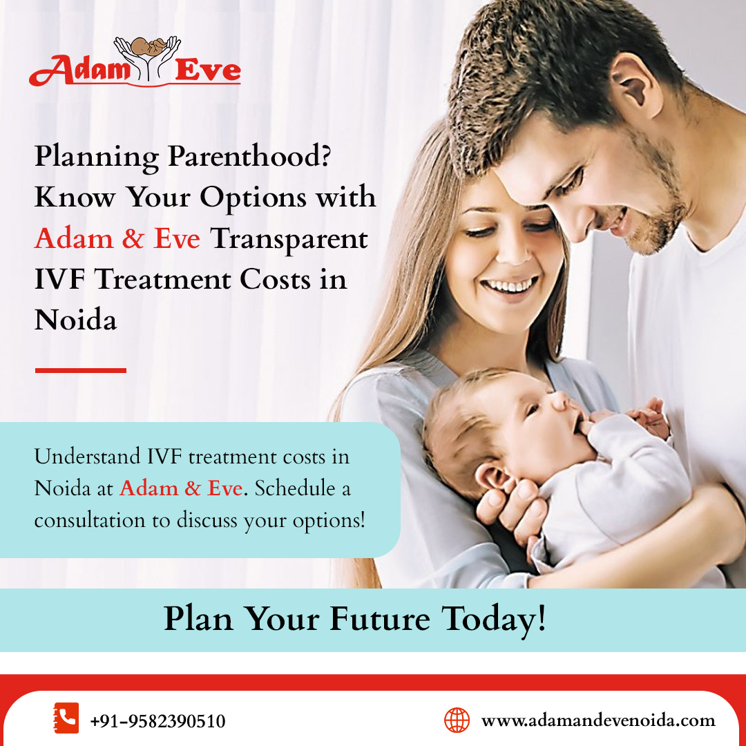 Unveiling the miracle of parenthood with affordable IVF treatments. Get started with your journey at Adam and Eve Noida. 
𝗕𝗼𝗼𝗸 𝗬𝗼𝘂𝗿 𝗙𝗶𝗿𝘀𝘁 𝗙𝗿𝗲𝗲 𝗔𝗽𝗽𝗼𝗶𝗻𝘁𝗺𝗲𝗻𝘁:
𝗖𝗮𝗹𝗹 +𝟵𝟭-𝟳𝟲𝟲𝟵𝟴𝟬𝟱𝟲𝟬𝟬
#IVF #Noida #FertilityClinic #FamilyGoals