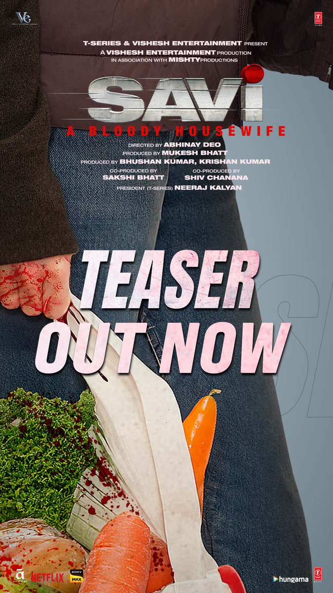 Vishesh Films (@visheshfilms) on Twitter photo Will #Savi defy all odds and succeed in her mission of this jailbreak?
#SaviABloodyHousewifeTeaser 1 out now!
bit.ly/Savi-ABloodyHoβ¦
#SaviABloodyHousewife in cinemas 31st May, 2024.
<a href="/AnilKapoor/">Anil Kapoor</a> #DivyaKhossla #HarshvardhanRane <a href="/deo_abhinay/">AbhinayRameshDeo</a>
<a href="/TSeries/">T-Series</a> <a href="/sakshib8/">Sakshi Bhatt</a> <a href="/VisheshEnt/">Vishesh</a> Will #Savi defy all odds and succeed in her mission of this jailbreak?
#SaviABloodyHousewifeTeaser 1 out now!
bit.ly/Savi-ABloodyHoβ¦
#SaviABloodyHousewife in cinemas 31st May, 2024.
<a href="/AnilKapoor/">Anil Kapoor</a> #DivyaKhossla #HarshvardhanRane <a href="/deo_abhinay/">AbhinayRameshDeo</a>
<a href="/TSeries/">T-Series</a> <a href="/sakshib8/">Sakshi Bhatt</a> <a href="/VisheshEnt/">Vishesh</a>