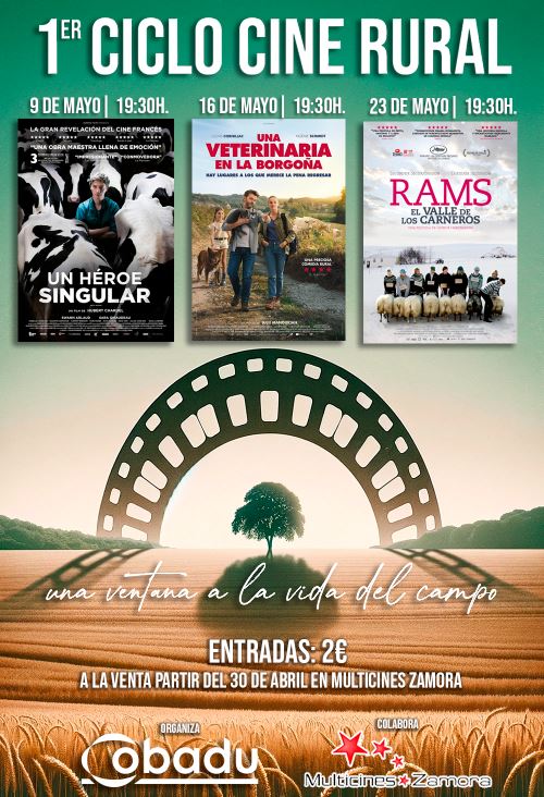 🍿 ¡Ya huele a palomitas! 

No te pierdas el ciclo de cine rural que hemos organizado junto a Multicines Zamora. 

Este jueves, 9 de mayo, a las 19:30h., primera película 'Un héroe singular', con una presentación muy especial.