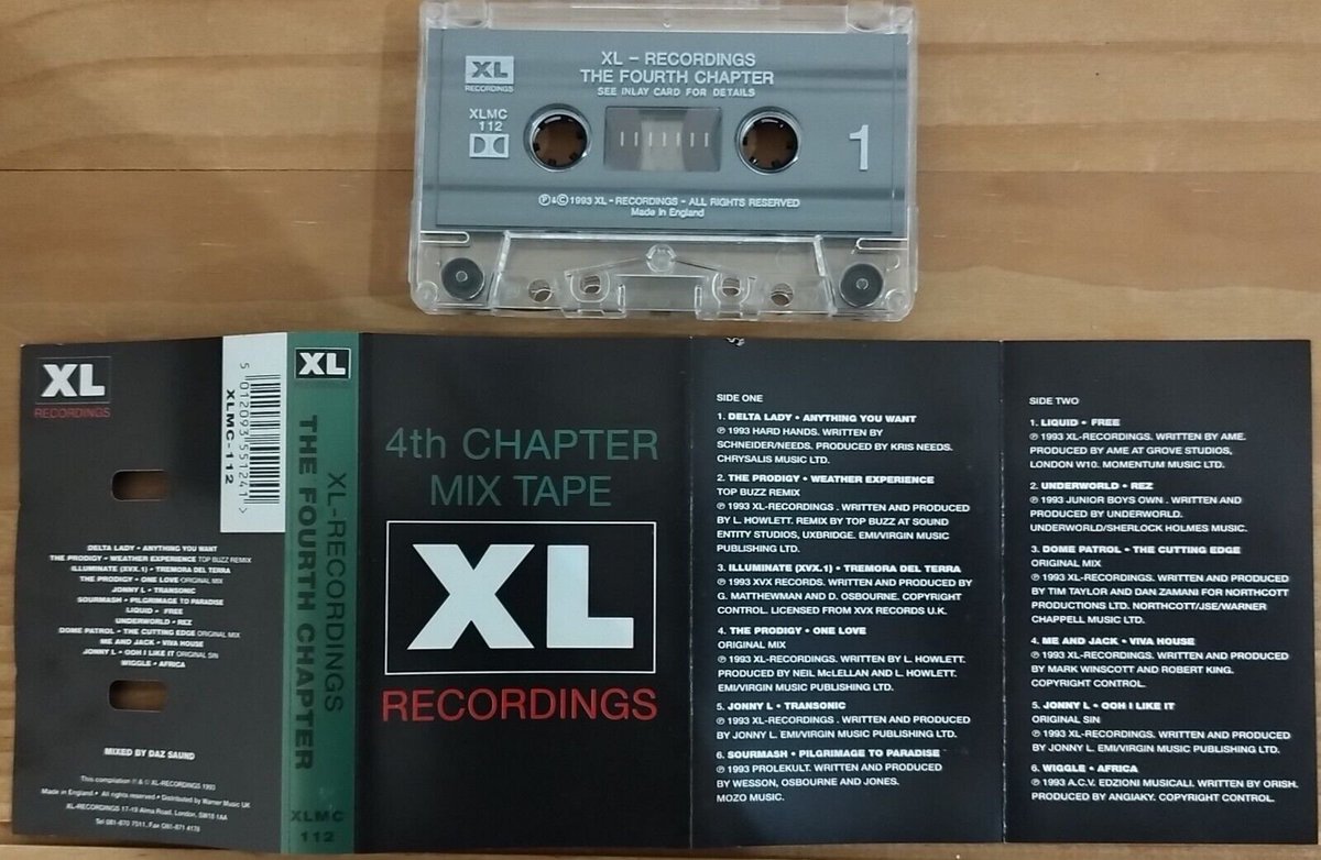 XL Recordings : The Fourth Chapter - 1993 Cassette Tape

#ILoveThe90s #1990s #80s90s #90s 

📸 ebay.com/itm/3555632401…