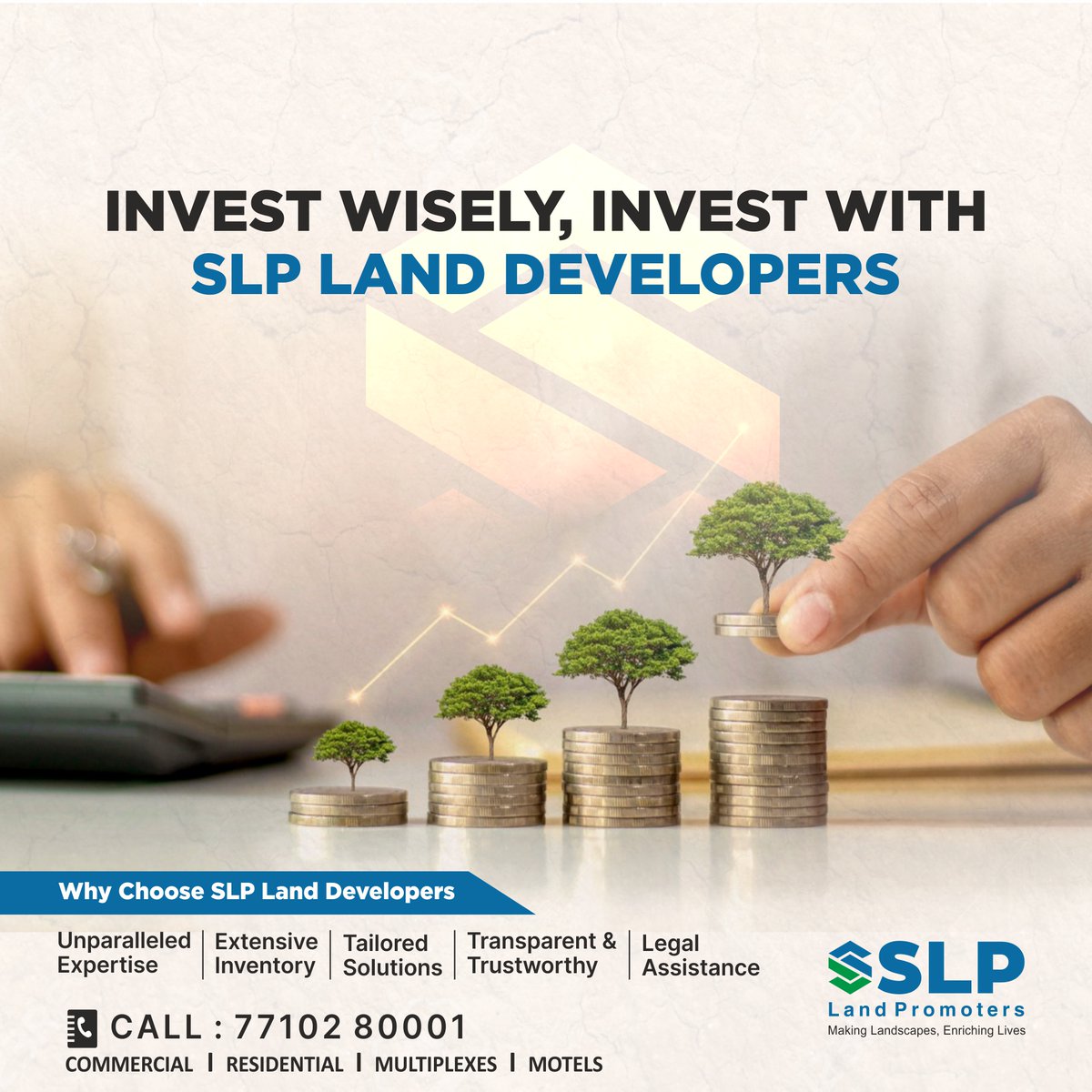 Choose SLP Land Developers for smart investment decisions. With a proven track record of success and a dedication to excellence, we're your trusted partner in building wealth. Don't settle for average returns – invest wisely with us!
#propertyinvestor #plot #CommercialSpaces