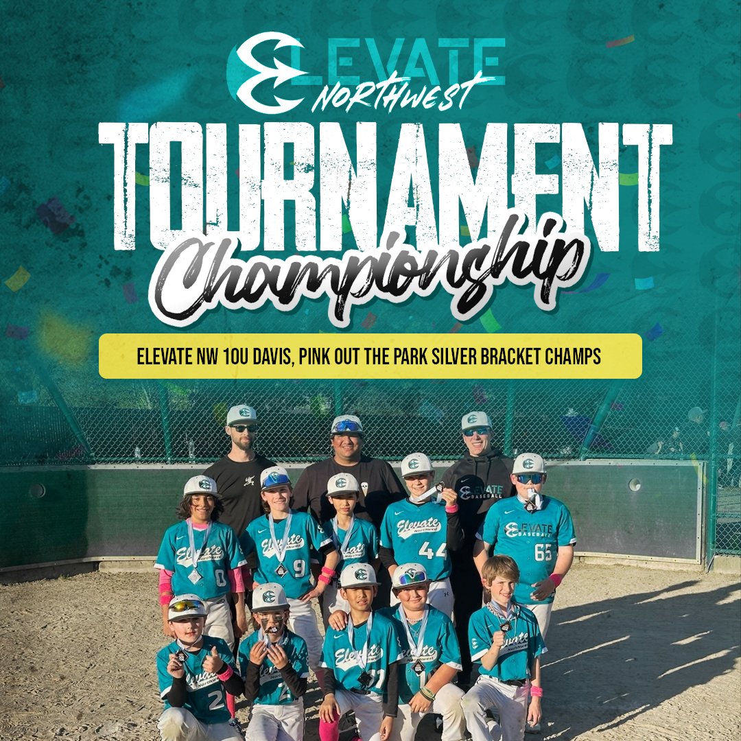 Congratulations to Elevate NW 10U Davis who took home the Pink out the park Silver bracket champs