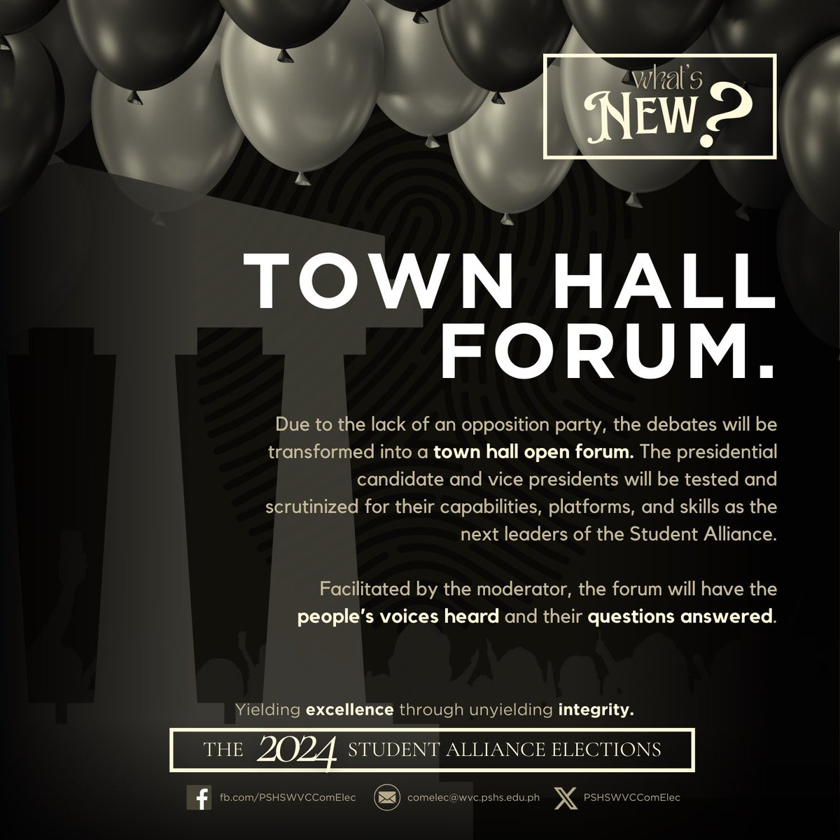 PSHSWVCComElec's tweet image. 𝗪𝗛𝗔𝗧&apos;𝗦 𝗡𝗘𝗪 𝗪𝗜𝗧𝗛 𝗧𝗛𝗜𝗦 𝗬𝗘𝗔𝗥&apos;𝗦 𝗚𝗥𝗔𝗡𝗗 𝗥𝗔𝗟𝗟𝗬⁉

Hey, scholars! 💥 Excited to enter the New Auditorium and enjoy the sweet, sweet aircon❓Check out the program flow below and the new exciting mechanics we have prepared for you for this year&apos;s Grand Rally!