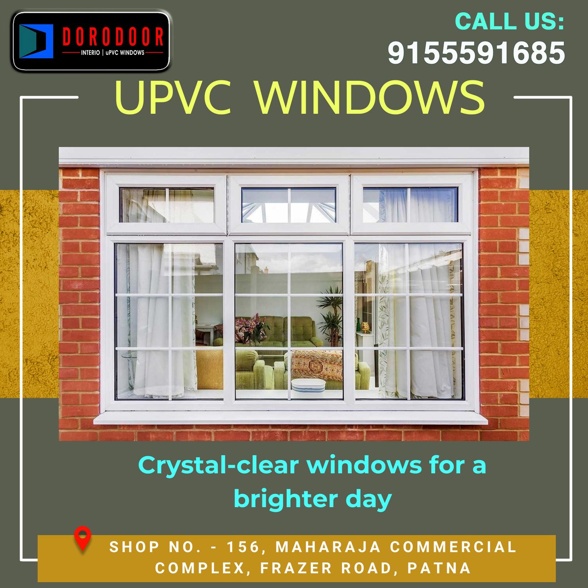 Dorodoor Interio dorodoor.com Elevate Your Space with Dorodoor's UPVC Windows! Experience the perfect blend of style and functionality with our premium UPVC windows! Upgrade your home with elegance and efficiency today! #Dorodoor #UPVCWindows #HomeUpgrade