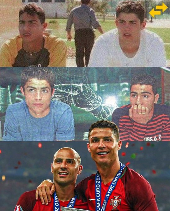 Footballers who were childhood friends. A Thread🧵 The heart part 6 💕 Tags ( Drake ) 1. Cristiano Ronaldo & Ricardo Quaresma