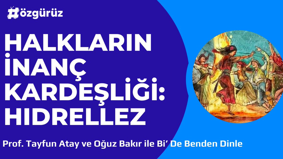 Halkların inanç kardeşliği: Hıdrellez Prof. Dr. Tayfun Atay (@ataytayfun) ve Oğuz Bakır (@oguz_bakir), #BiDeBendenDinle'de konuşuyor... 11:00'da YouTube'da! youtube.com/live/9FGrjVC2a…