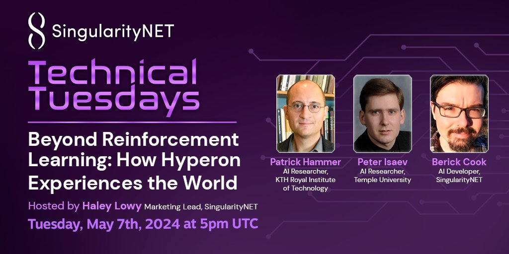 Join us tomorrow at 5 pm UTC to explore the latest advancements in developing a unified experiential learning component for OpenCog Hyperon. 🔔Set your reminder now at youtube.com/live/P5VTM3dcn…