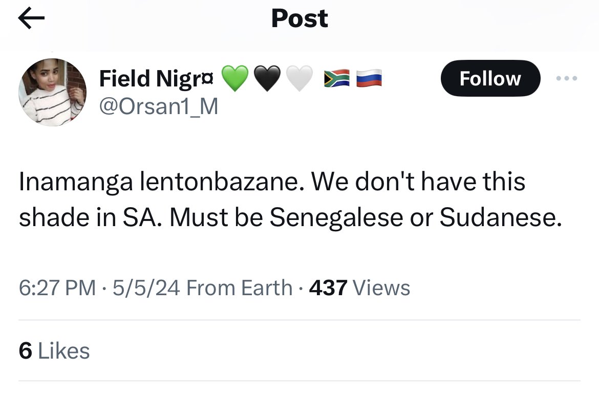 *sigh*
Many Black SAns are so virulently self hating and soo colonially brainwashed.

Seeing them calling this girl ugly is disgusting.

Just because she's dark-skinned.

Shocking to see colorism amongst young Blacks as I expect us to be more self aware than our parents..(cont'd)