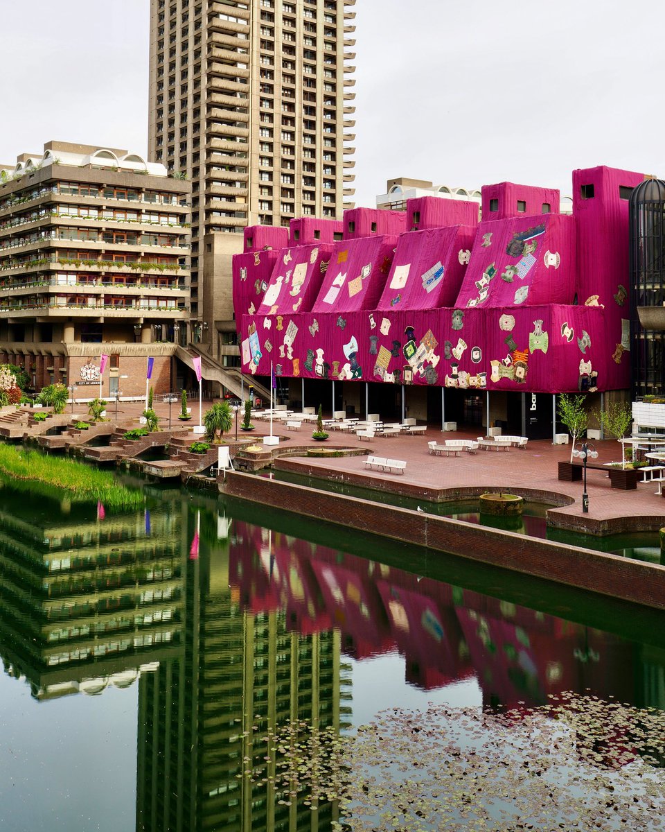 Purple Hibiscus by Ibrahim Mahama, Lakeside Terrace, The Barbican Estate ☔️ 🏢