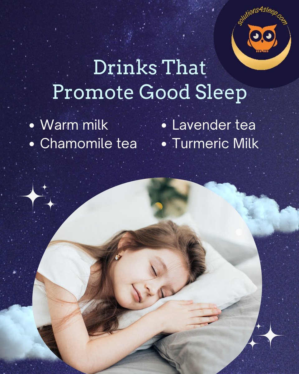 All these beverages are known for their ability to promote good sleep.

Incorporating these drinks into your bedtime routine can contribute to better sleep quality and overall well-being.

#Solutions4Sleep #DrinksforSleep #Napping #Sleeping #RestfulSleep