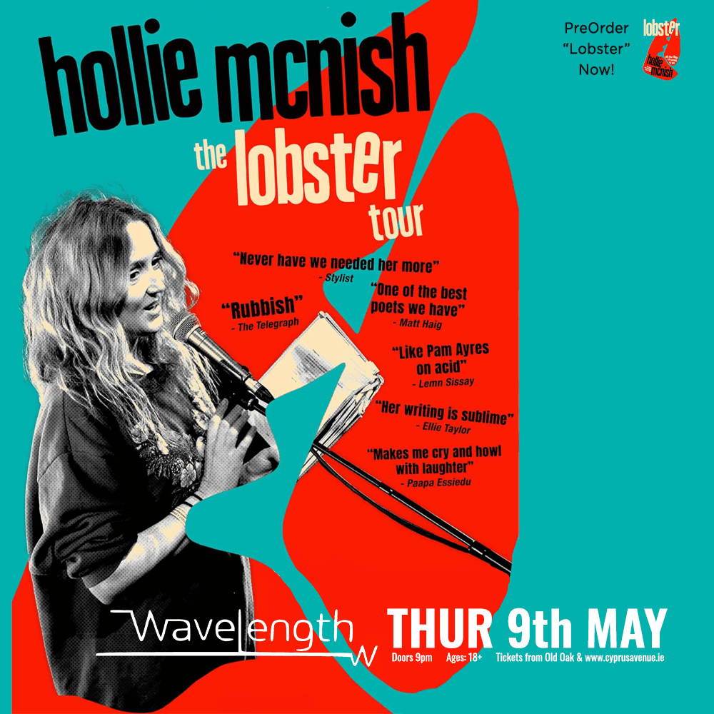 A Sunday Times bestselling writer will be at Wavelength on 9th May - Hollie McNish is back with a brand new book, Lobster and other things I’m learning to love. Tickets available at cyprusavenue.com 📕 @holliepoetry