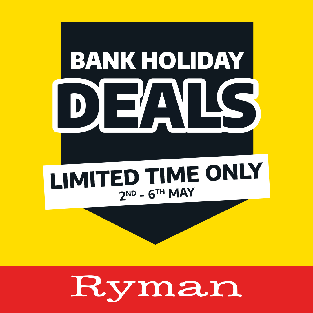 🎉 Don't miss out on the Bank Holiday deal at @Ryman! 🛍️ Today's your last chance to score £5 off all orders over £25! 💸 Whether you're stocking up on stationery essentials or treating yourself to some office upgrades, now's the perfect time to shop and save! 📦✨