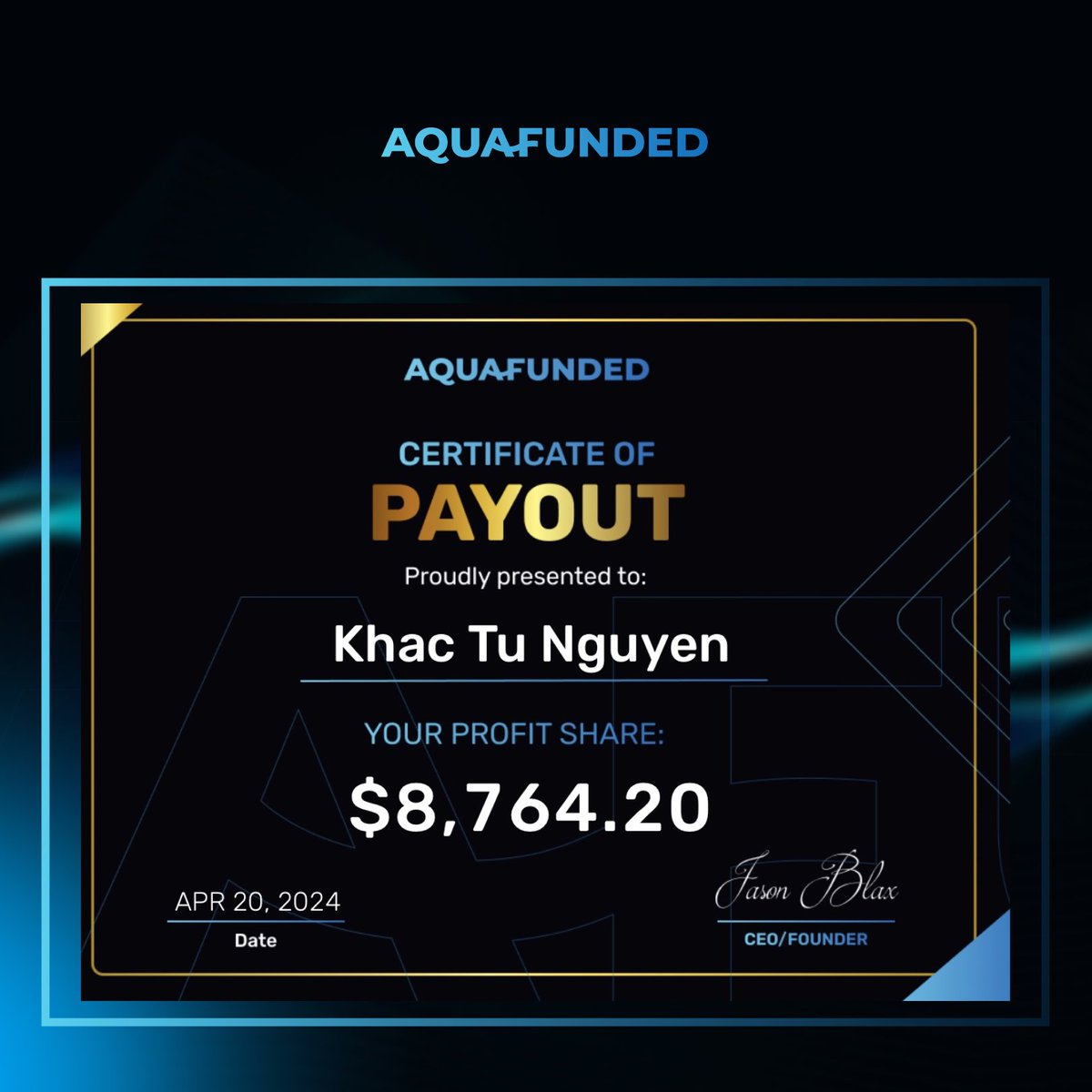 Congrats to Khac Tu Nguyen on the nearly $9k payout! 🌊