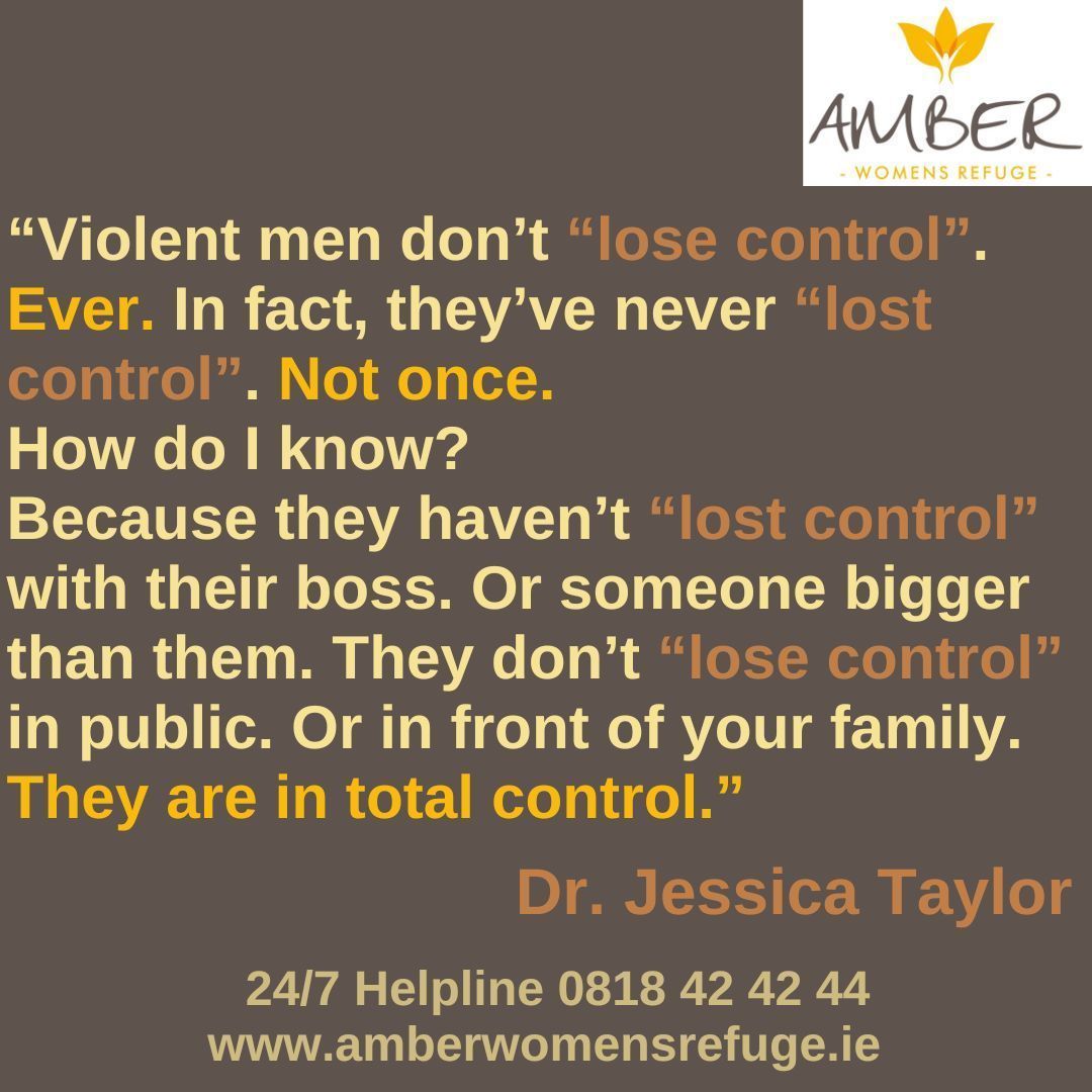 'He's out of control'. Categorising an abuser in this way allows them to minimise & excuse their behaviour. 

They are ALWAYS in control. 

#alwaysincontrol #itsallaboutcontrol #theabuserstoolkit #perpetrator101 #powerandcontrol #heisnotoutofcontrol #heisincontrol