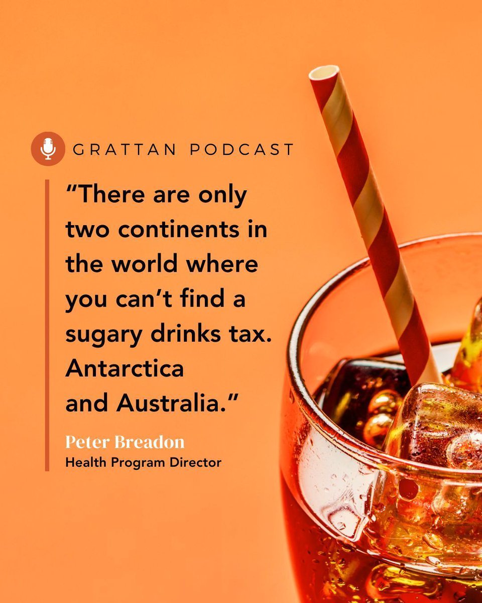 ‘There are only two continents in the world where you can’t find a sugary drinks tax. Antarctica and Australia.’ On our podcast, @PeterBreadon and Jessica Geraghty explain how a sugary drinks tax could help reduce obesity and type 2 diabetes in Australia. buff.ly/44vv7td