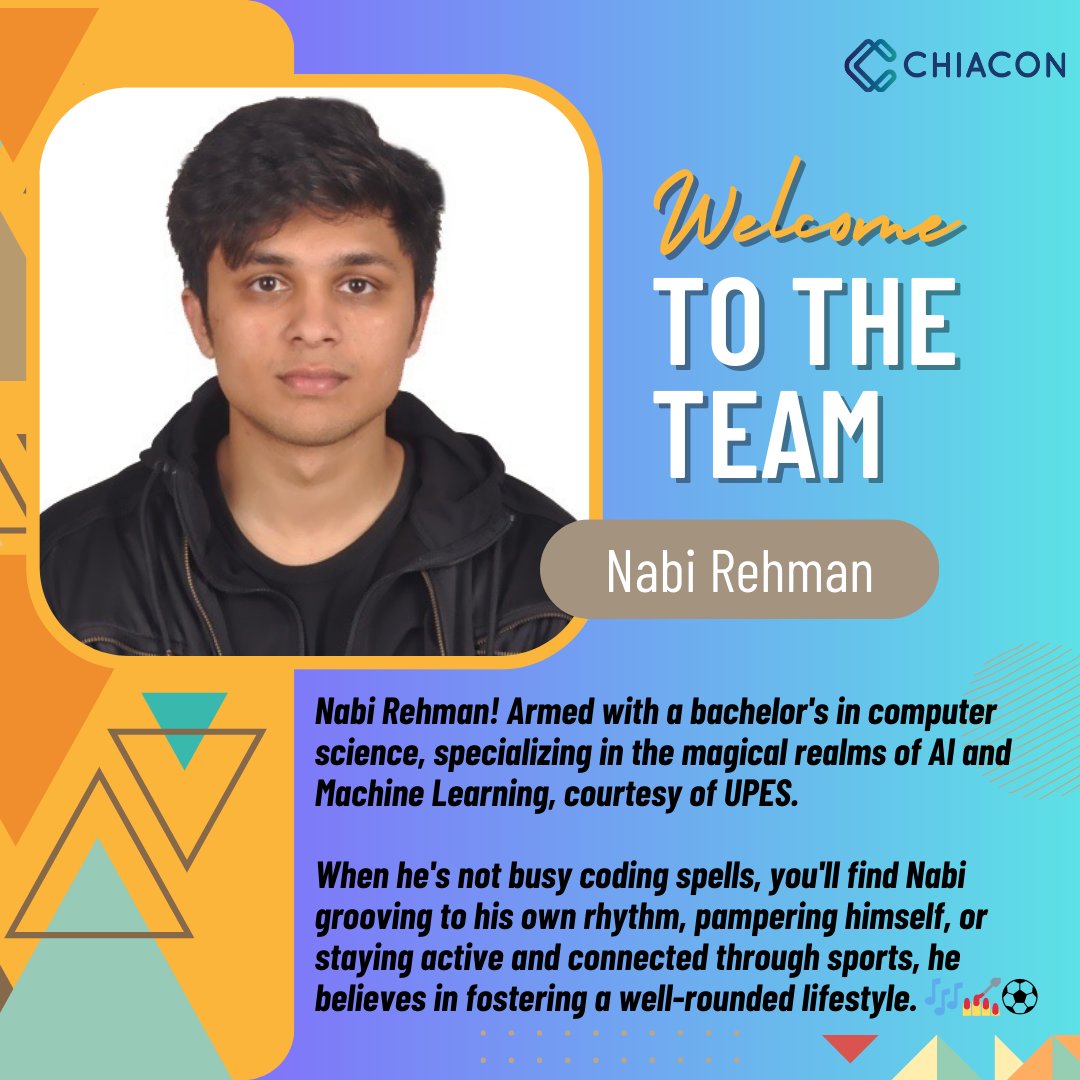 👋 Let's give a warm welcome to our newest addition to the Chiacon Consulting Family!

🤝 Join us in extending a heartfelt welcome.
Welcome Aboard!!!

#Chiacon #WelcomeToTheTeam #NewBeginnings #Team #ITSolutions #BusinessSolutions #Innovations #Expertise