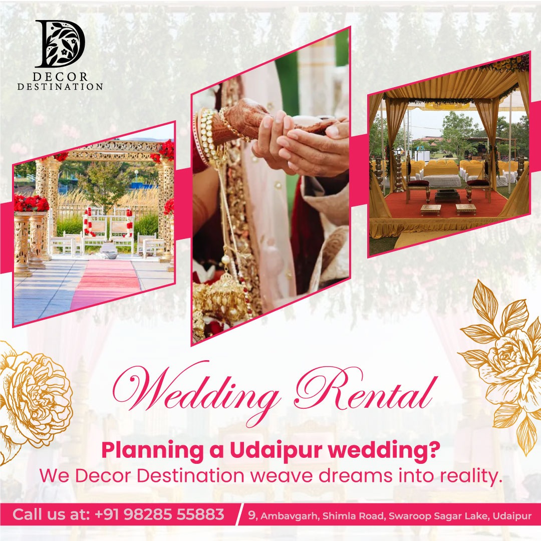 Wedding Rental Planning a Udaipur wedding? We Decor Destination weave dreams into reality.

Website:- decordestination.in/wedding-rental…
📞 (+91) - 9828555883

#decordestination #WeddingRentals #EventRentals #WeddingDecor #WeddingPlanning #EventPlanning #WeddingInspiration #BridalRentals