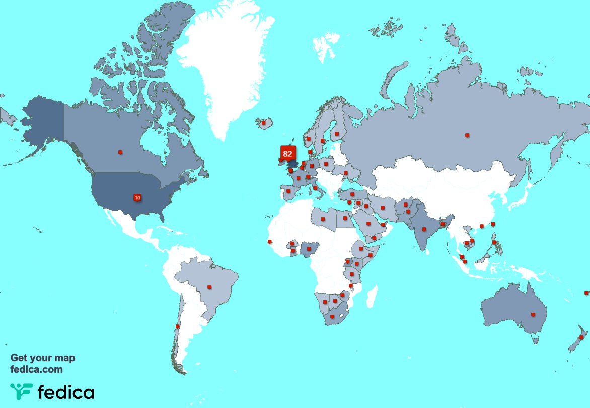 I have 5 new followers from USA 🇺🇸, and more last week. See fedica.com/!2soprano